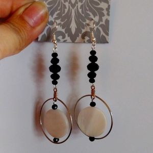 Swarovski black crystal handmade earrings